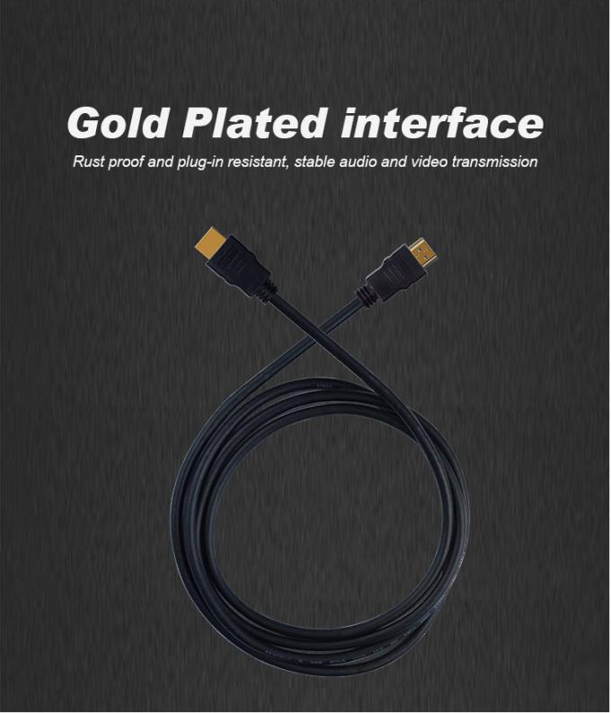 3D 60Hz High Resolution Hdmi Cable 4k Monitor Hdmi Cable Foil Shielding 5