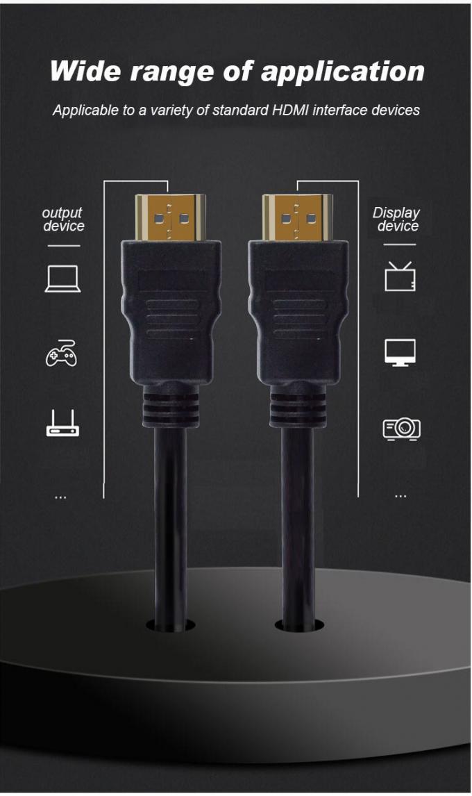 3D 60Hz High Resolution Hdmi Cable 4k Monitor Hdmi Cable Foil Shielding 7