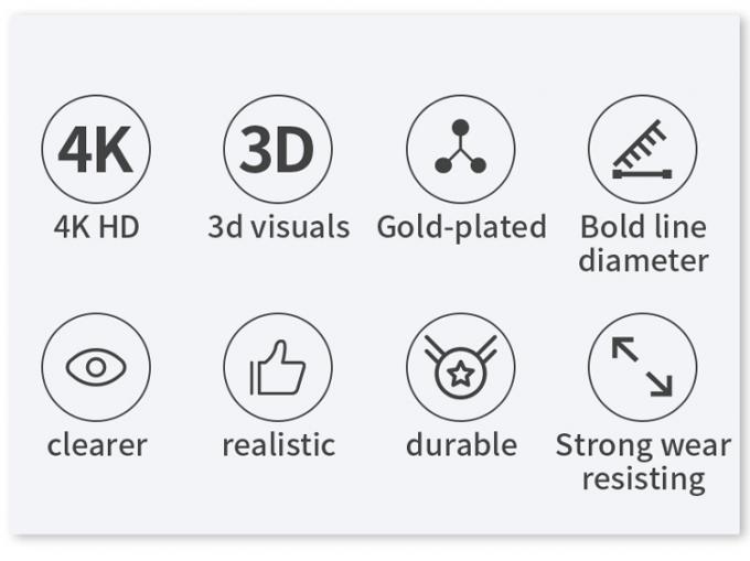 HDTV 4K 6ft Hdmi Cable 1.5 Mtr Hdmi Cable Strong Wear Resistance 2