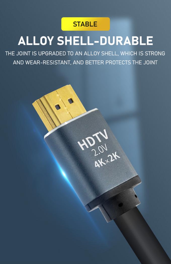 Premium Gray 24K Gold-plated 1080P 3D 4k HDMI Cable, Suitable For PS5 Laptop 1.5M 1