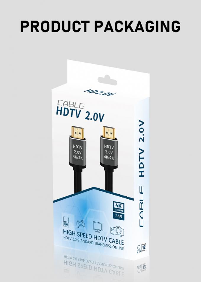 Premium Gray 24K Gold-plated 1080P 3D 4k HDMI Cable, Suitable For PS5 Laptop 1.5M 8