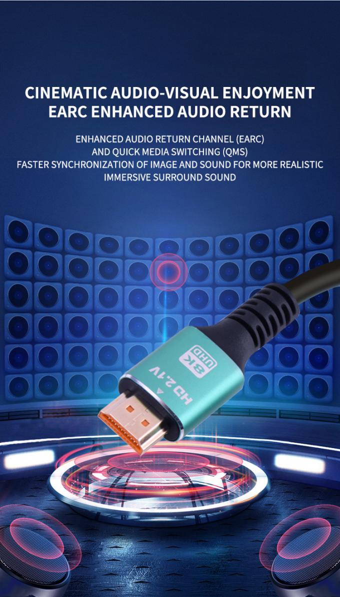High-Speed 8K 48Gbps HDMI Cable Supports 4K 60Hz Coaxial Type for Microphone Monitor Computer HDTV 9