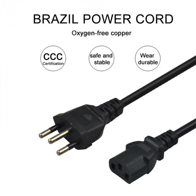 6.8mm O.D EU AC Power Cord 2 Pin Laptop Power Cable 2mtrs With Copper Conductor 1