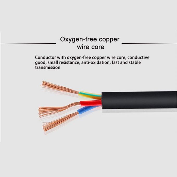 6.8mm O.D EU AC Power Cord 2 Pin Laptop Power Cable 2mtrs With Copper Conductor 2