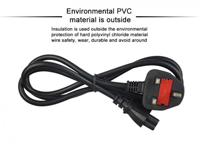 1m 1.5m 1.8m 2m Copper UK Power Cord 3 Pin Laptop Power Cable 2