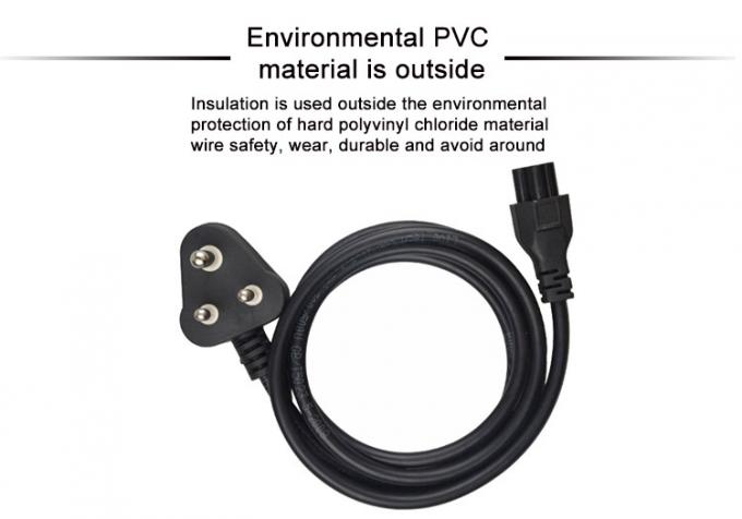 Durable Standard Copper Electrical Power Cord 3Pin Indian Power Cable 2