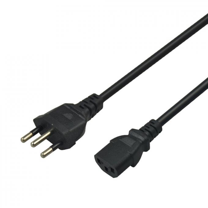 3Pin Brazil Plug Electrical Power Cord 1m 1.5m 1.8m 2m For PC Adapter 1