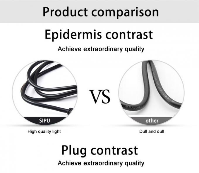 3Pin Brazil Plug Electrical Power Cord 1m 1.5m 1.8m 2m For PC Adapter 16