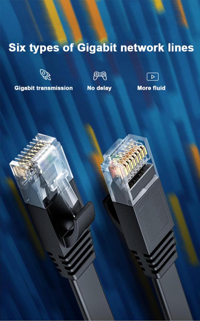 High Performance Rj45 Rj11 Cat6 Computer Cable Tensile Resistance 6