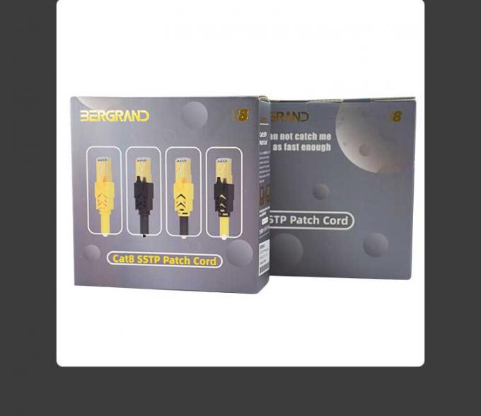 Copper Conductor Insulated CAT8 Patch Cord Network Patch Cable 4