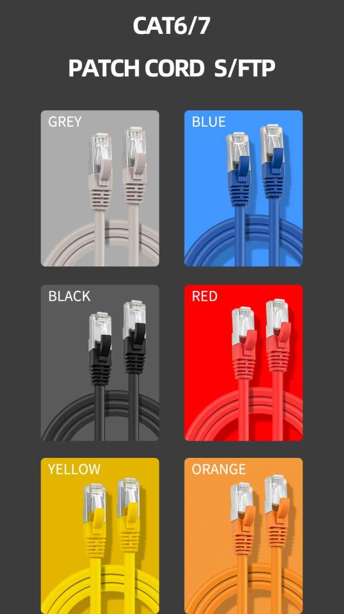 1000mhz 3mtrs CAT7 Patch Cord Grey Cat 7 Patch Cable UTP Shield 11