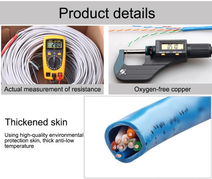 5.8MM black utp cat5e cable outdoor copper communication cat5e network cable 2