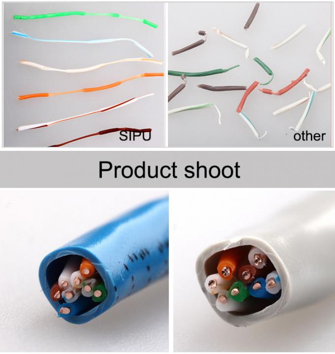 5.8MM black utp cat5e cable outdoor copper communication cat5e network cable 4