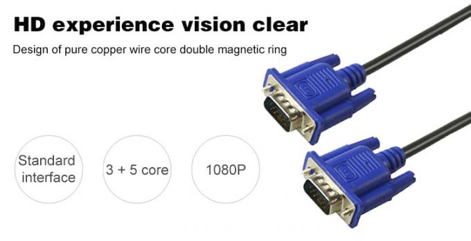 High Speed VGA Monitor Cables Vga Video Cable For Computer 1m 3m 5m 8m 10m 1