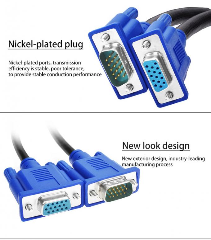 High Speed VGA Monitor Cables Vga Video Cable For Computer 1m 3m 5m 8m 10m 4