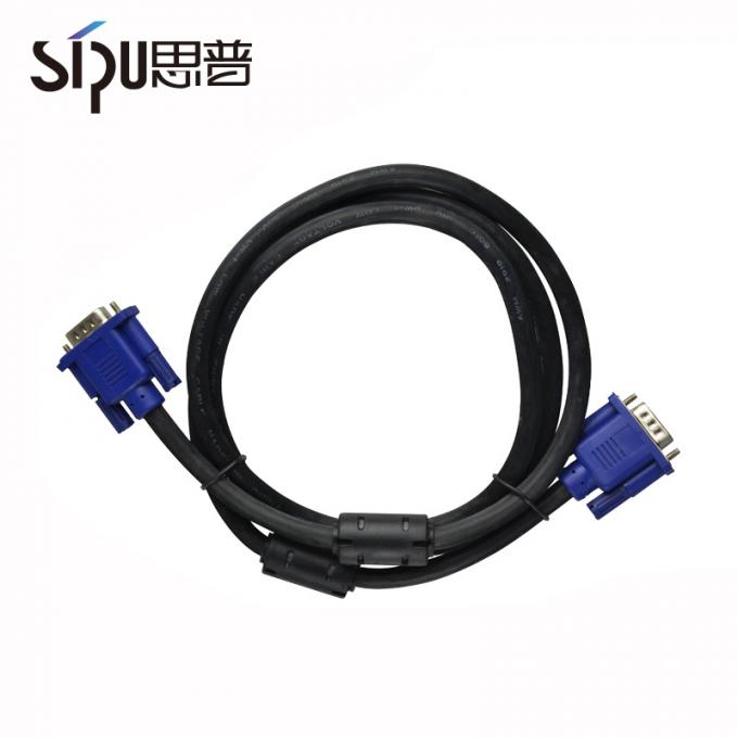 Multimedia VGA Monitor Cables To Connect Laptop Tv Gold Plated PVC Jacketed 2