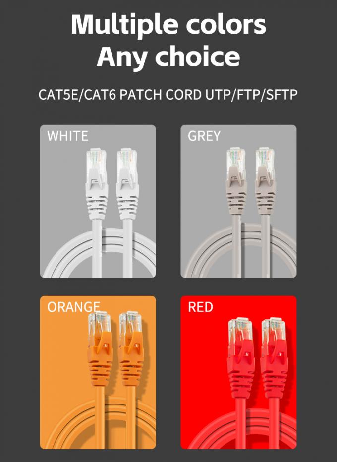 CAT 6 UTP RJ45 Copper Network Cable PVC Jacket CE Certified 26awg Cat5E UTP 1m 2m 3m 5m 10m 20m 0