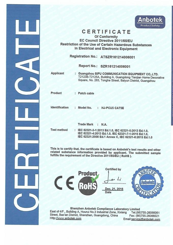 7/0.12 CCA Conductor Material CAT 6 Ethernet Cable 1m 2m 3m 5m UTP Patch Cord RJ45 Cable 18