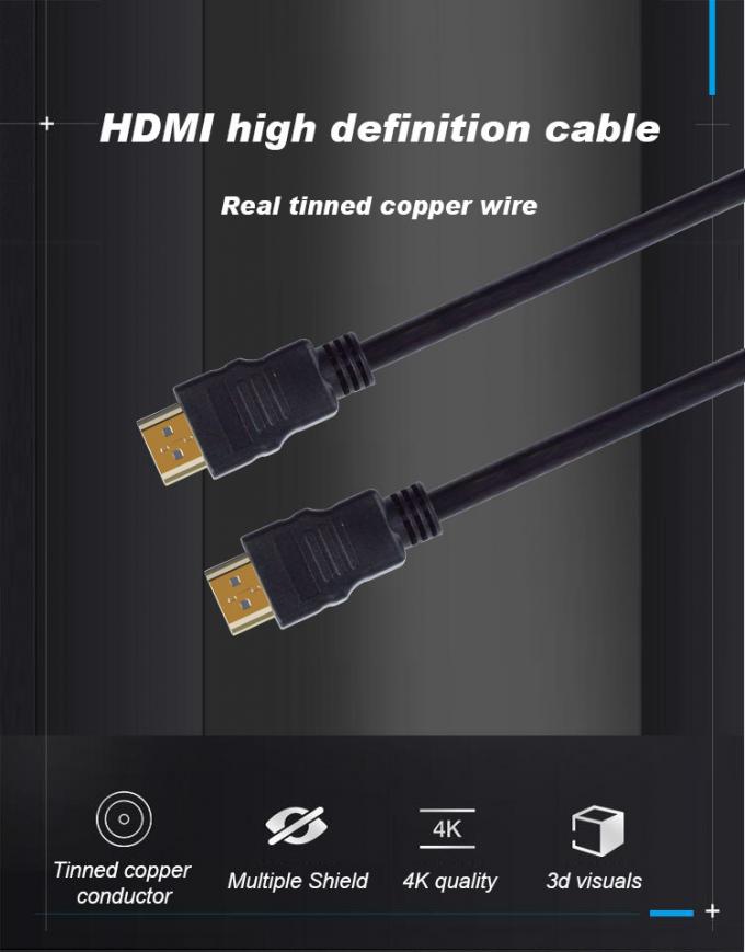Black HDMI To HDMI Cable 8k With Length Options Of 1/1.5/1.8/2/3/5/10/15/20m From SIPU 0