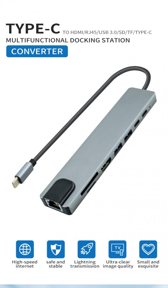 Type-C USB 3.1 Hub 8 In 1 For Mobile Devices And MacBook Laptop Sipu Docking Station 1