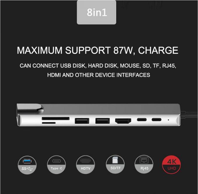 Type-C USB 3.1 Hub 8 In 1 For Mobile Devices And MacBook Laptop Sipu Docking Station 4