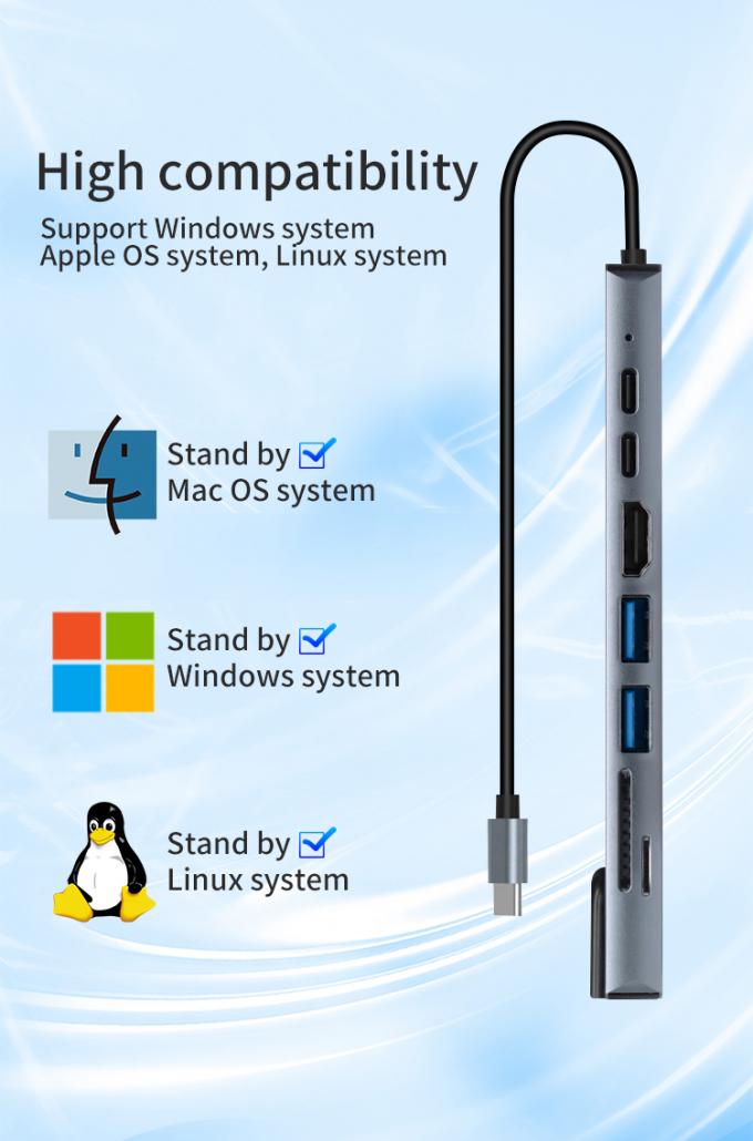 Type-C USB 3.1 Hub 8 In 1 For Mobile Devices And MacBook Laptop Sipu Docking Station 5