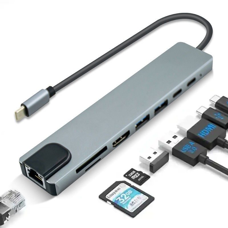 Type-C USB 3.1 Hub 8 In 1 For Mobile Devices And MacBook Laptop Sipu Docking Station
