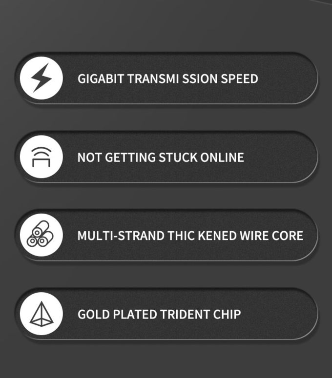Premium Cat7 Ethernet Cable 1M RJ45 STP10 Gigabit 600MHz High Speed Network wire Patch cable LAN cord Cat 7 2