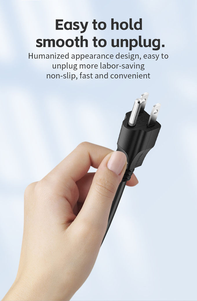 BC Power Cord 1.5M1.8M 3*0.75MM Computer Monitor TV Replacement USA Power Cord 11