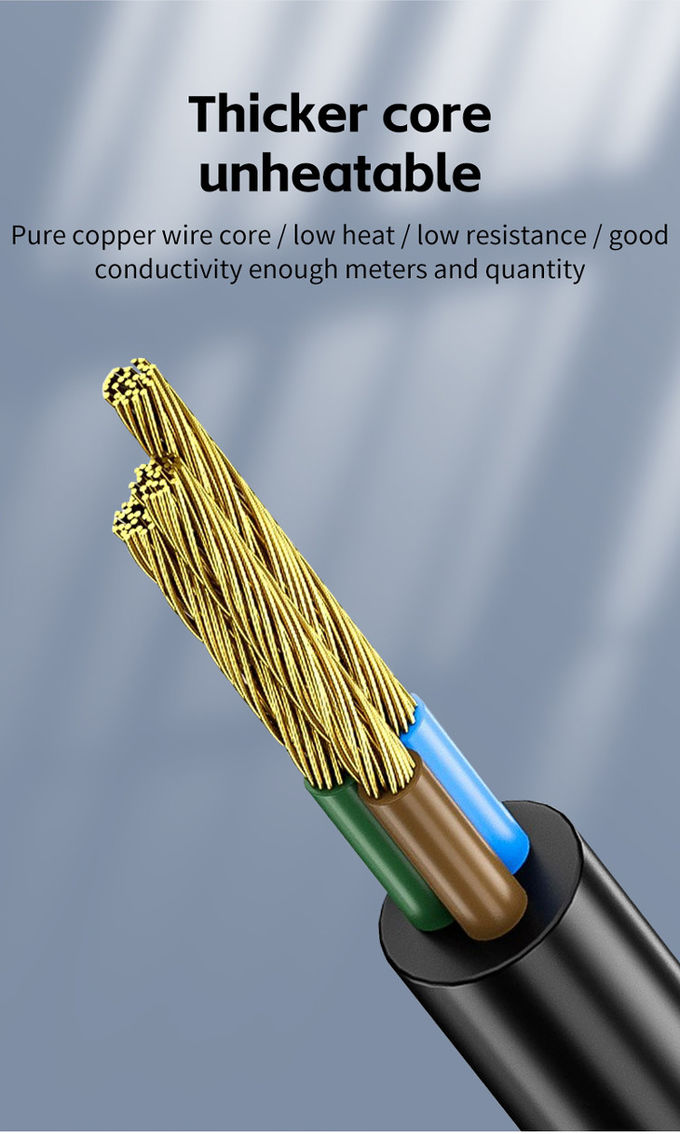 BC Power Cord 1.5M1.8M 3*0.75MM Computer Monitor TV Replacement USA Power Cord 9