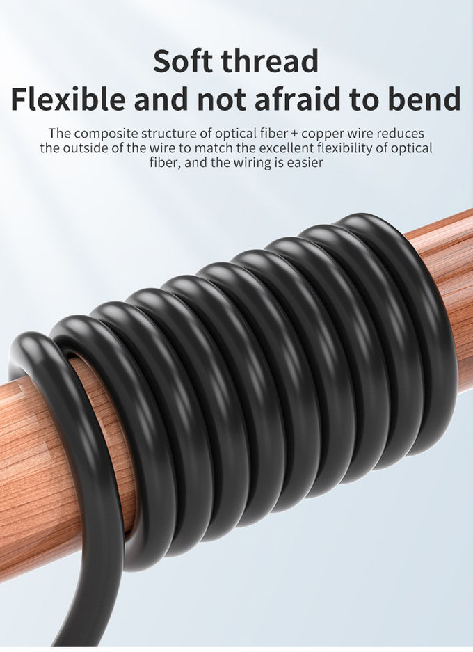 Black 10M HDMI Cable 4K 60Hz 18Gbps AOC HDMI Ultra-HD Optical Fiber Optic Cable 9