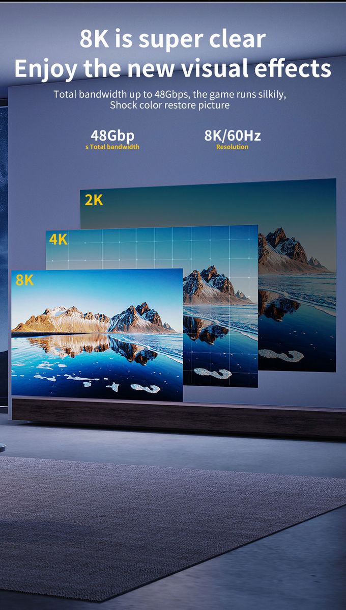 Black 10M HDMI Cable 4K 60Hz 18Gbps AOC HDMI Ultra-HD Optical Fiber Optic Cable 4