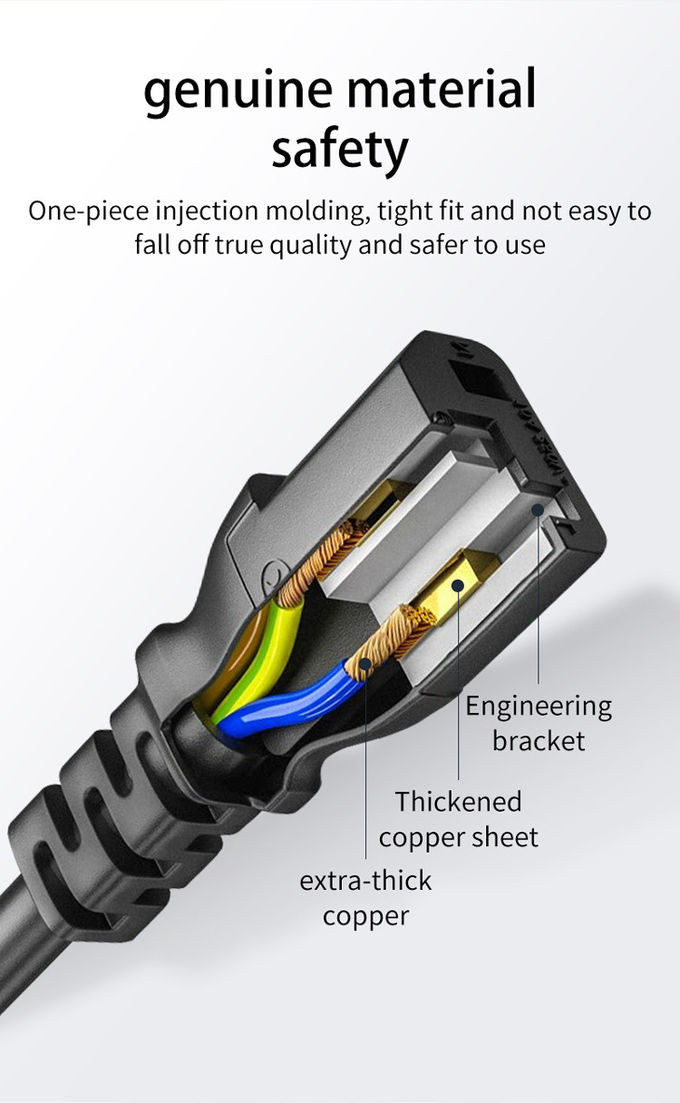 1.5M India Power Electric Plug With Power Cord South Africa 3 Pin Power Cable For Computer And Laptop 5