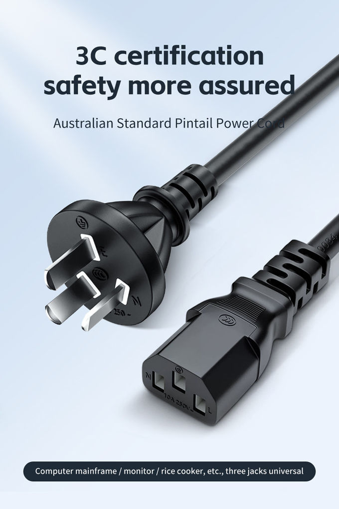 1.5M Australian 3 Pin SAA Approval C7 Au Cable IEC 3x0.75mm2 TV Station Light Speaker Power Adapter Connection Cable 3