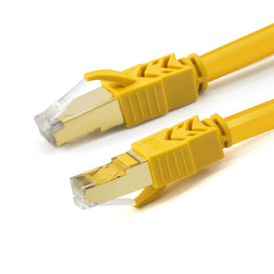 Good price Yellow Ethernet Cat 8 Patch Cord 1m - 15mtrs Round Shape For Instrumentation online