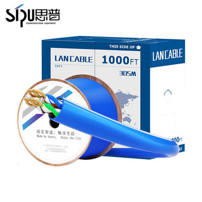 quality Cat5e 1000ft UTP FTP SFTP Pure Copper 24AWG Network Ethernet LAN Cable factory