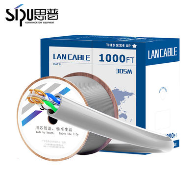 quality Cat6 Network Cable 1000ft UTP FTP SFTP 23AWG 750MHz BC Ethernet Cable Cat6 305M factory