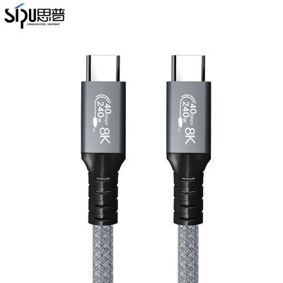 quality New Product Grey USB 4.0 1M Lightning Fast Charging TYPEC TO TYPEC 40GBPS HDMI Cable 8K factory