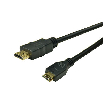 1080P 3D Mini HDMI To HDMI Cable Non Shielded 7.0mm Camera Hdmi Cable