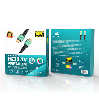 High-Speed 8K 48Gbps HDMI Cable  Supports 4K 60Hz Coaxial Type for Microphone Monitor Computer HDTV