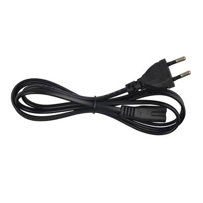 6.8mm O.D EU AC Power Cord 2 Pin Laptop Power Cable 2mtrs With Copper Conductor