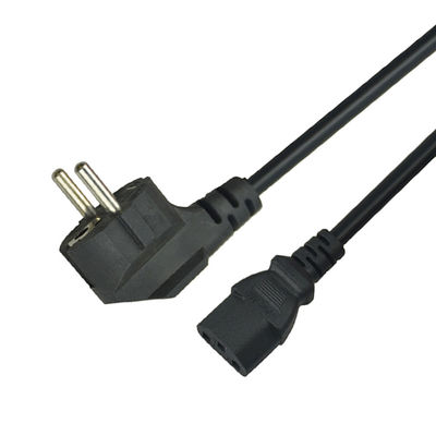 Stranded Copper 2PIN Computer EU Power Cord Tensile Resistance