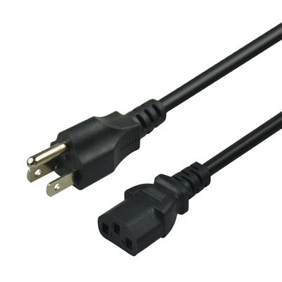 1m 1.5m C13 USA Power Cord 3 Pin US AC Power Cord For Home Appliance