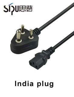 Durable Standard Copper Electrical Power Cord 3Pin  Indian Power Cable