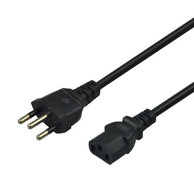 6.8mm Pure Copper Core Electrical Power Cord 3pin Brazil Power Cable 1.5m