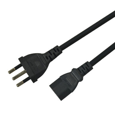 6.8mm Pure Copper Core Electrical Power Cord 3pin Brazil Power Cable 1.5m