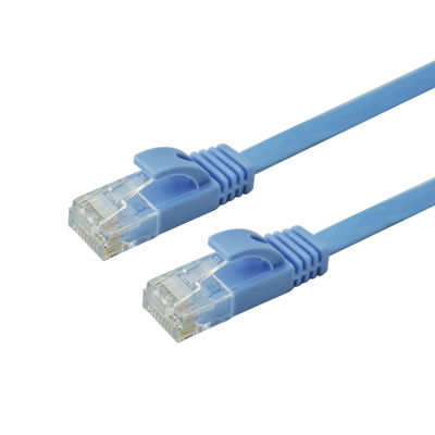 Durable LSZH Jacketed Flat Cat6 Patch Cables Cat 6 Patch Cord 1 Mtr
