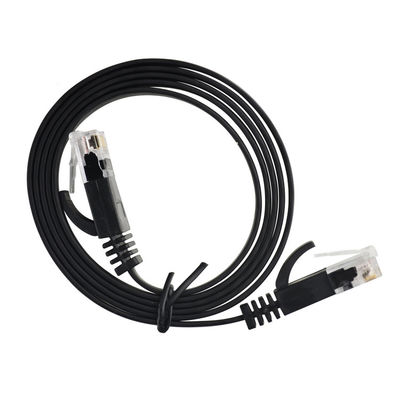 Durable LSZH Jacketed Flat Cat6 Patch Cables Cat 6 Patch Cord 1 Mtr