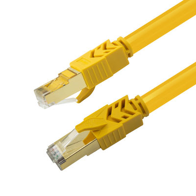 Yellow Ethernet Cat 8 Patch Cord 1m - 15mtrs Round Shape For Instrumentation
