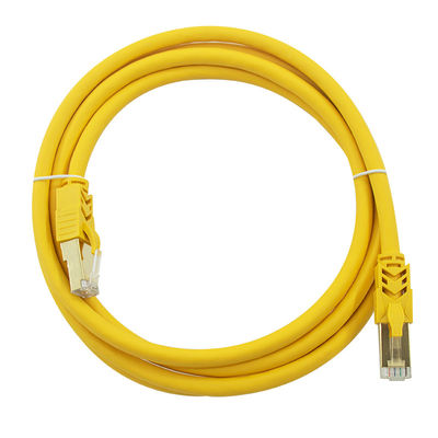 Yellow Ethernet Cat 8 Patch Cord 1m - 15mtrs Round Shape For Instrumentation